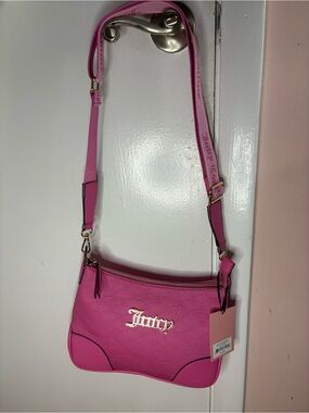 Juicy Couture Hot Pink Crossbody Bag with Gold Logo